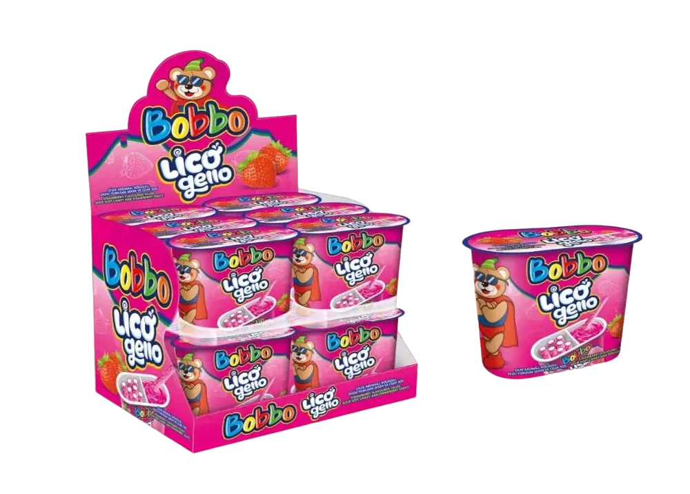 Bobbo Lico Gello Strawberry Kids Candy