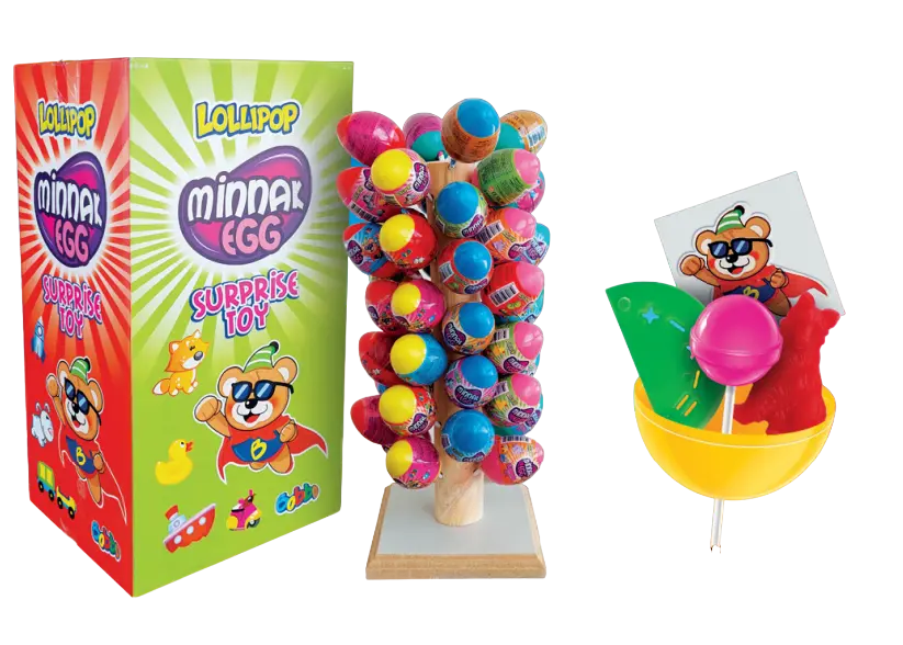 Bobbo Minnak Egg Surprise Toy Lollipop