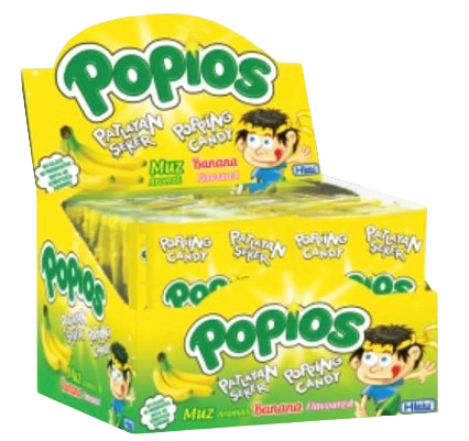 Popios Popping Candy Banana Box