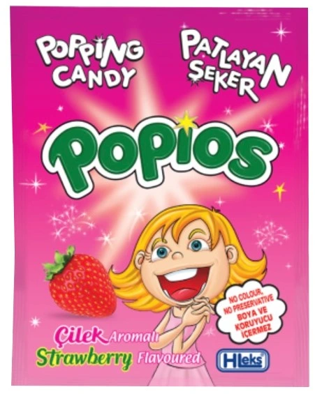 Popios Popping Candy Strawberry