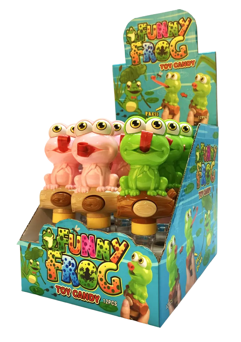 Long Tongue Frog Toy with Candy Box