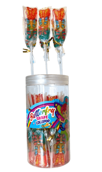 Butterfly Lollipop PVC Cylinder