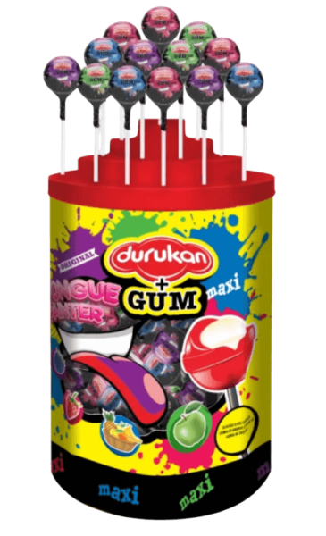 Durukan Maxi Gum Tongue Painting Lollipop 15gr