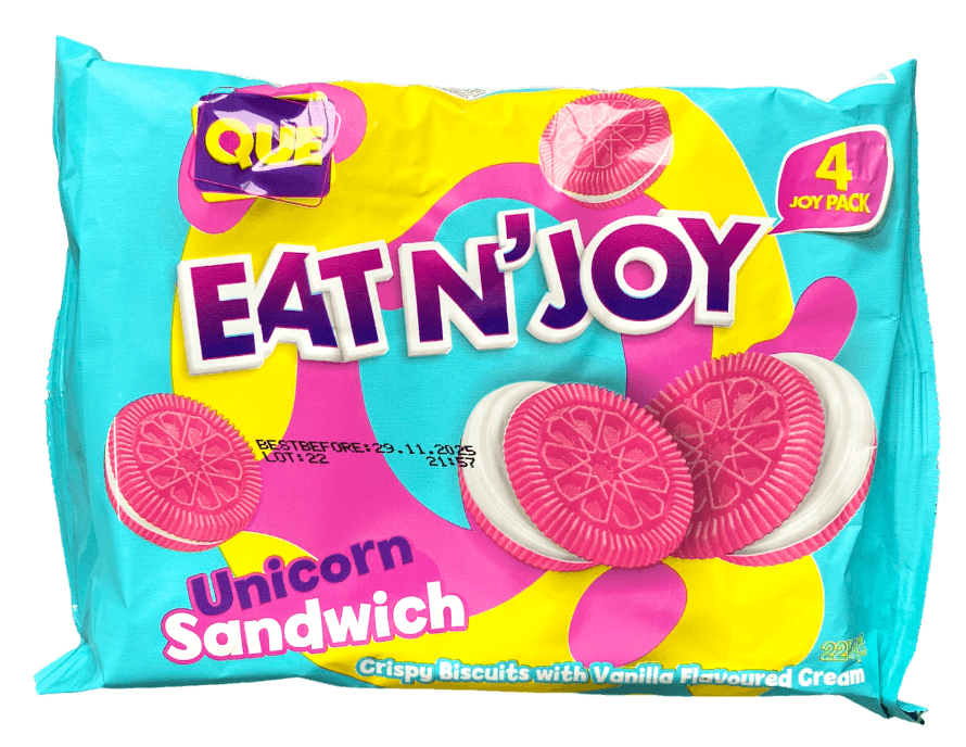 Que Eat N'Joy Unicorn Sandwich Biscuits 224gr