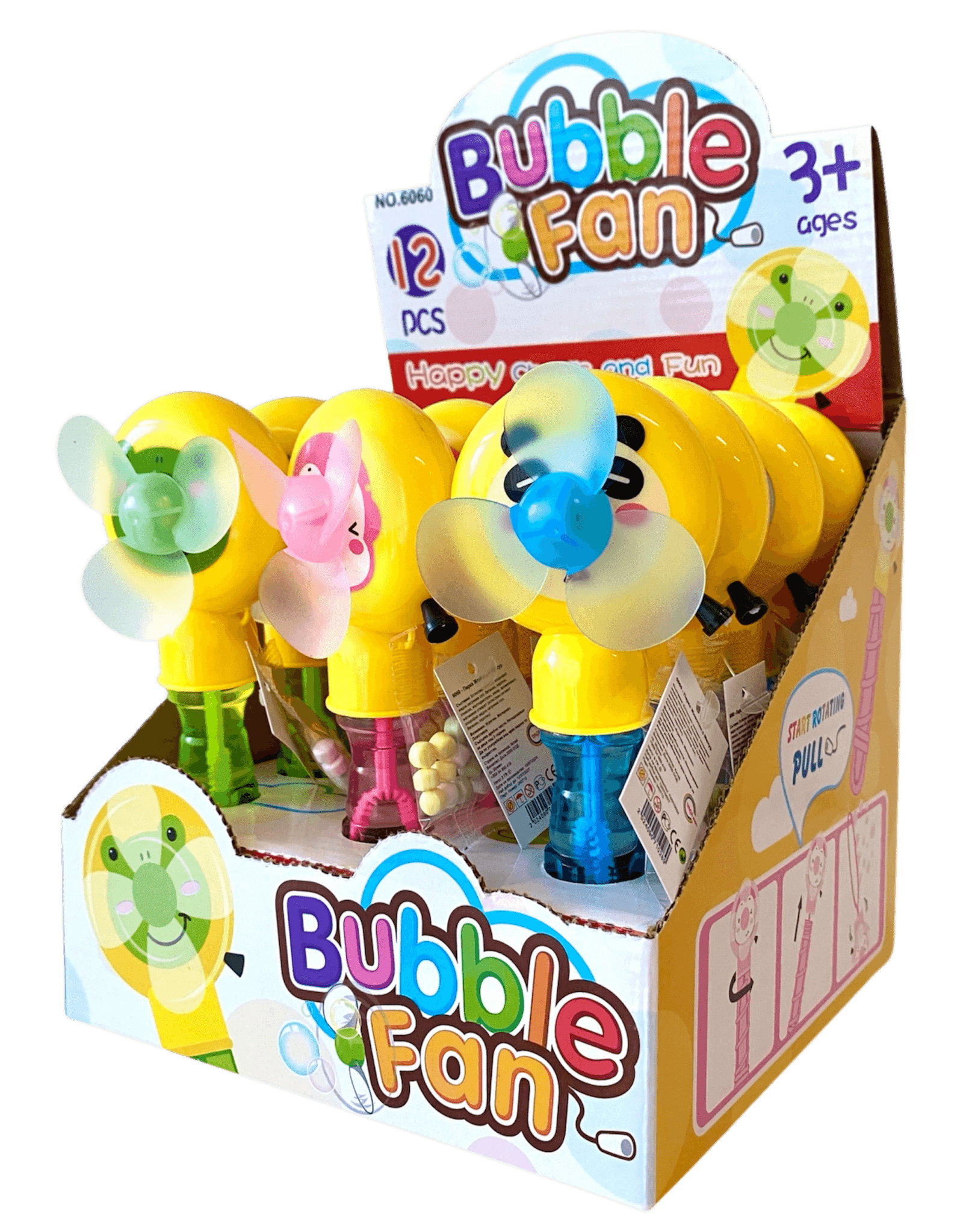 Cute Animals Fan with Bubbles Box