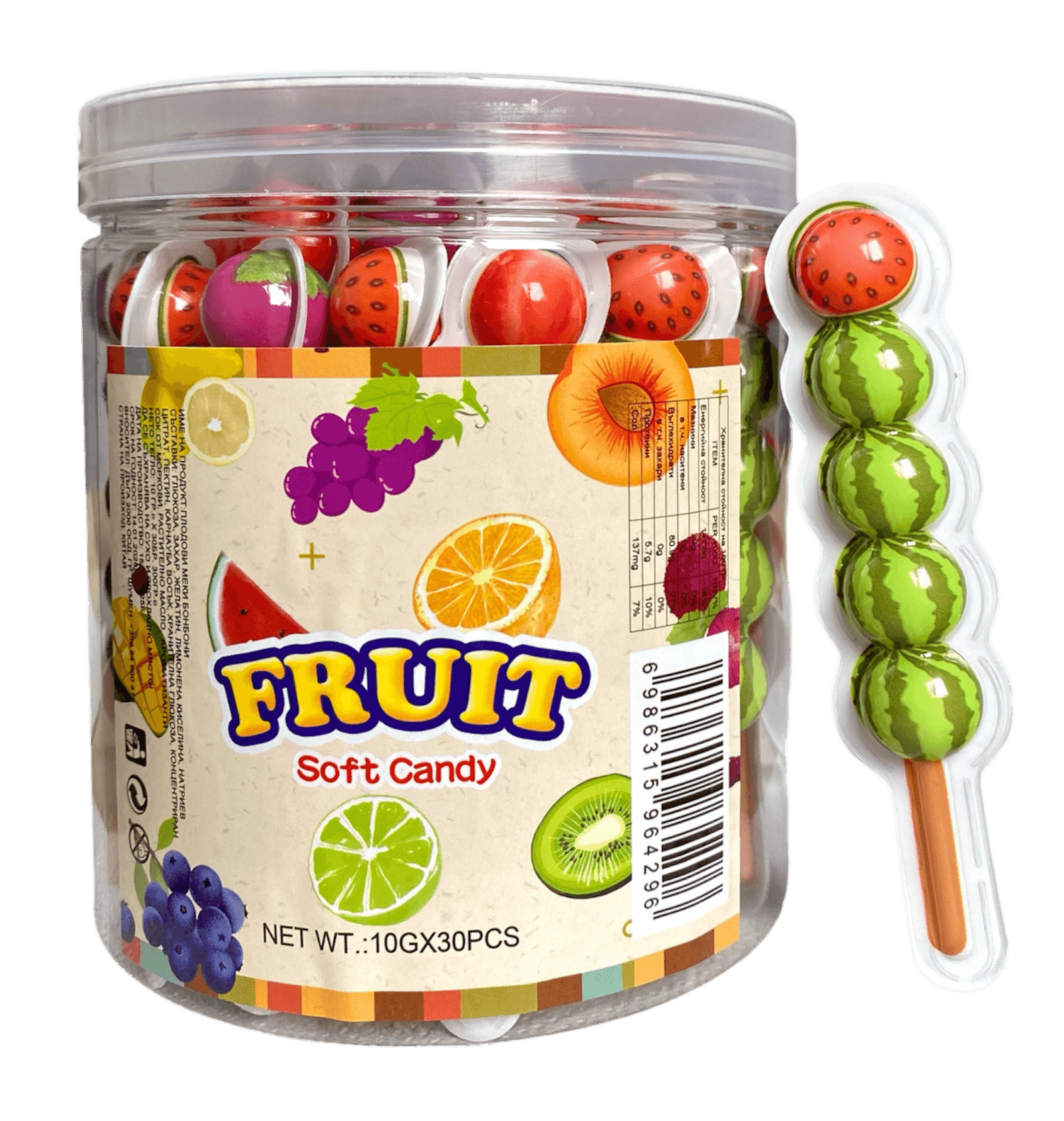 Fruit Jelly Stick 10gr Cylinder