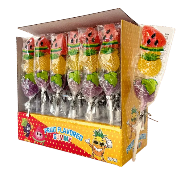 Fruit Flavored Gummy Lollipop 14gr