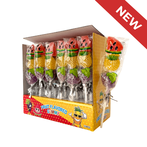 Fruit Flavored Gummy Lollipop 14gr