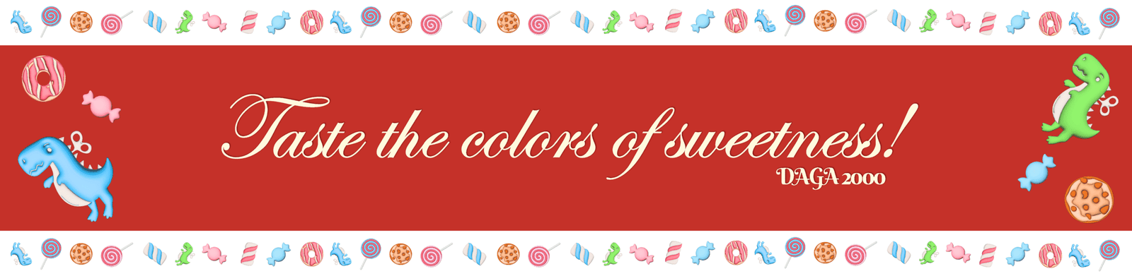 Taste The Colors of Sweetness Slogan Hero Banner