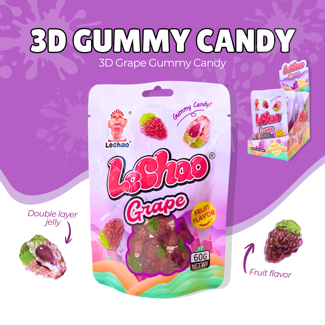 3D Grape Gummy Candy Featured Product Visual