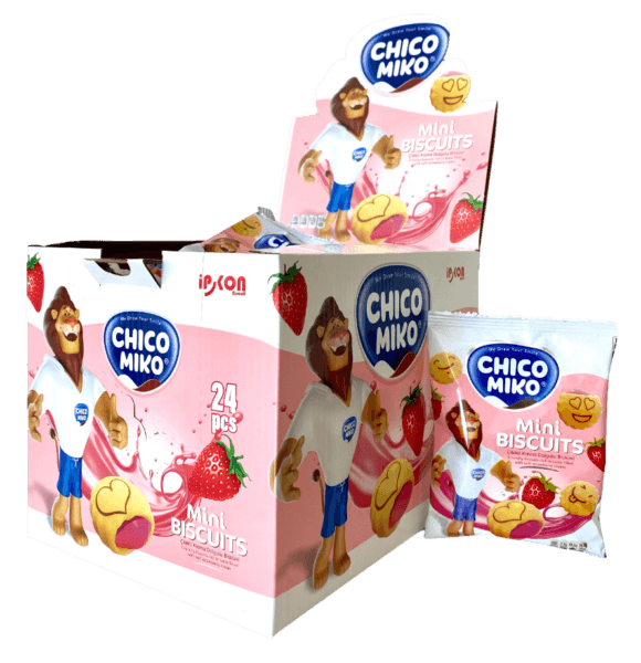 Ipkon Chiko Miko Mini Biscuits Strawberry 30gr