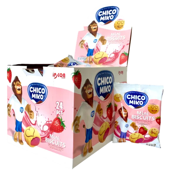 Ipkon Chiko Miko Mini Biscuits Strawberry 30gr