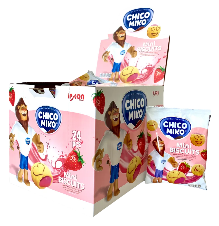Ipkon Chiko Miko Mini Biscuits Strawberry 30gr