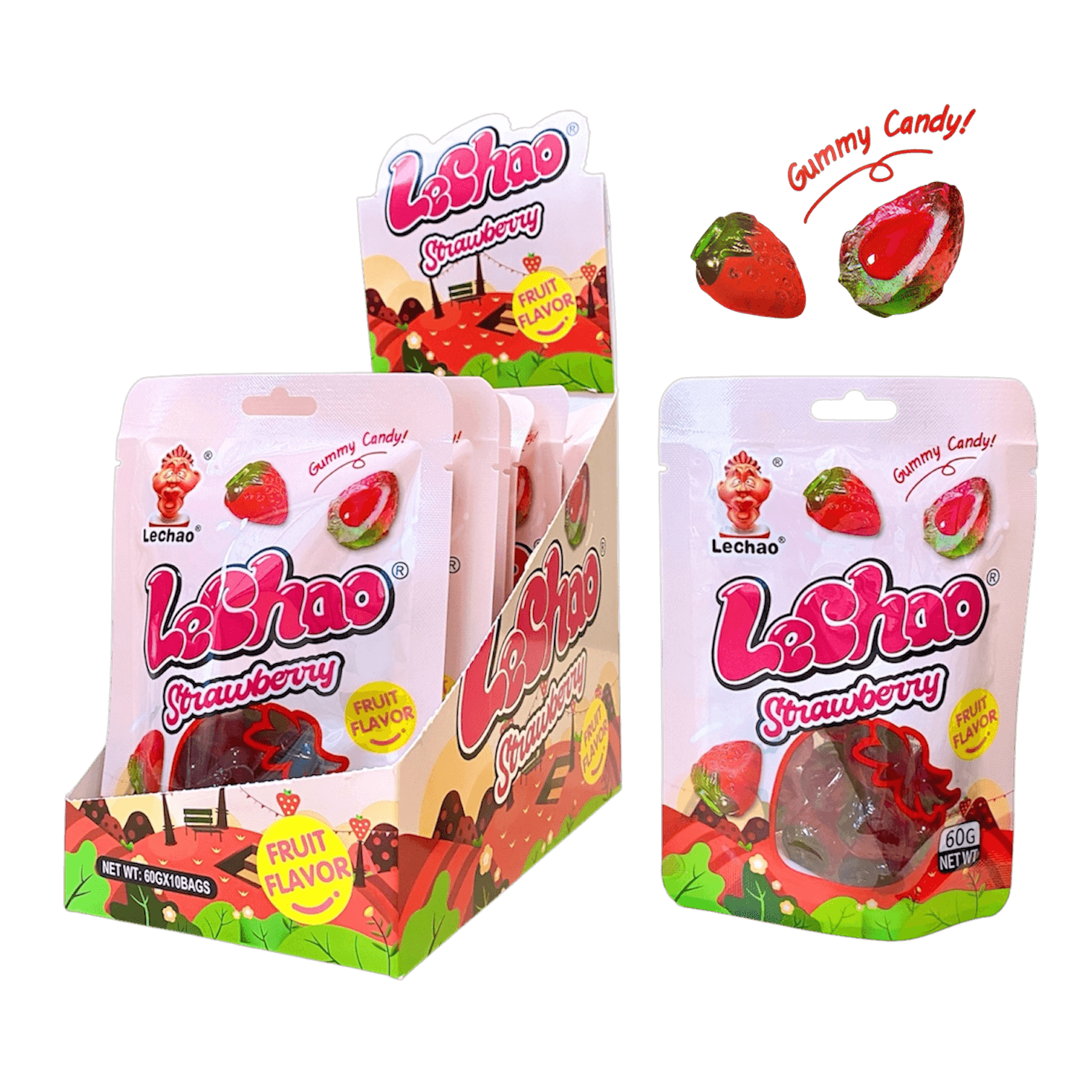 3D Gummy Candy Strawberry 60gr