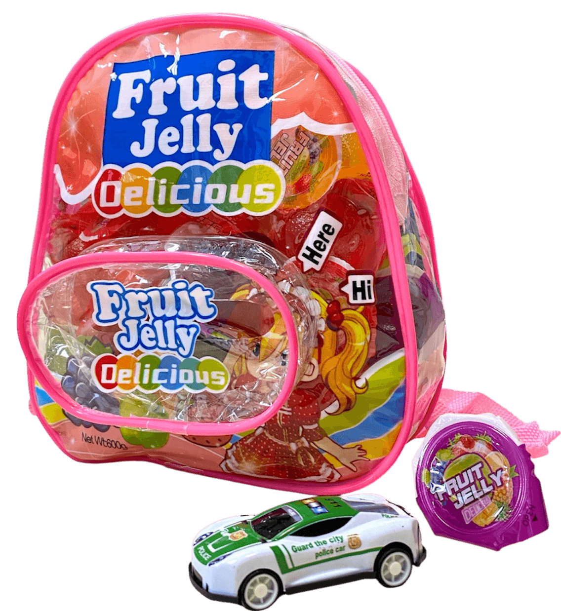 Fruit Jelly Mini Backpack with Toy
