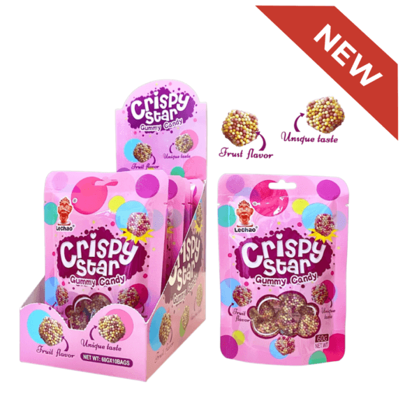 Crispy Star Gummy Candy 60gr