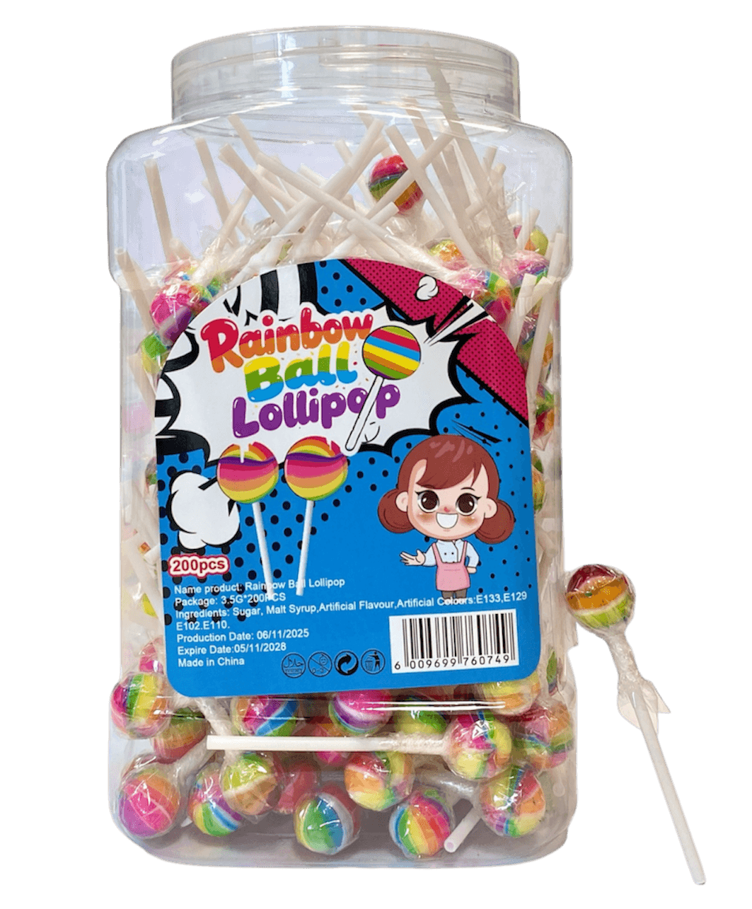 Mini Rainbow Lollipop