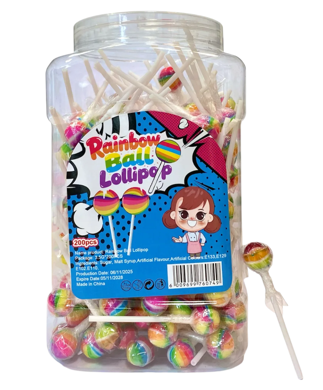 Mini Rainbow Lollipop